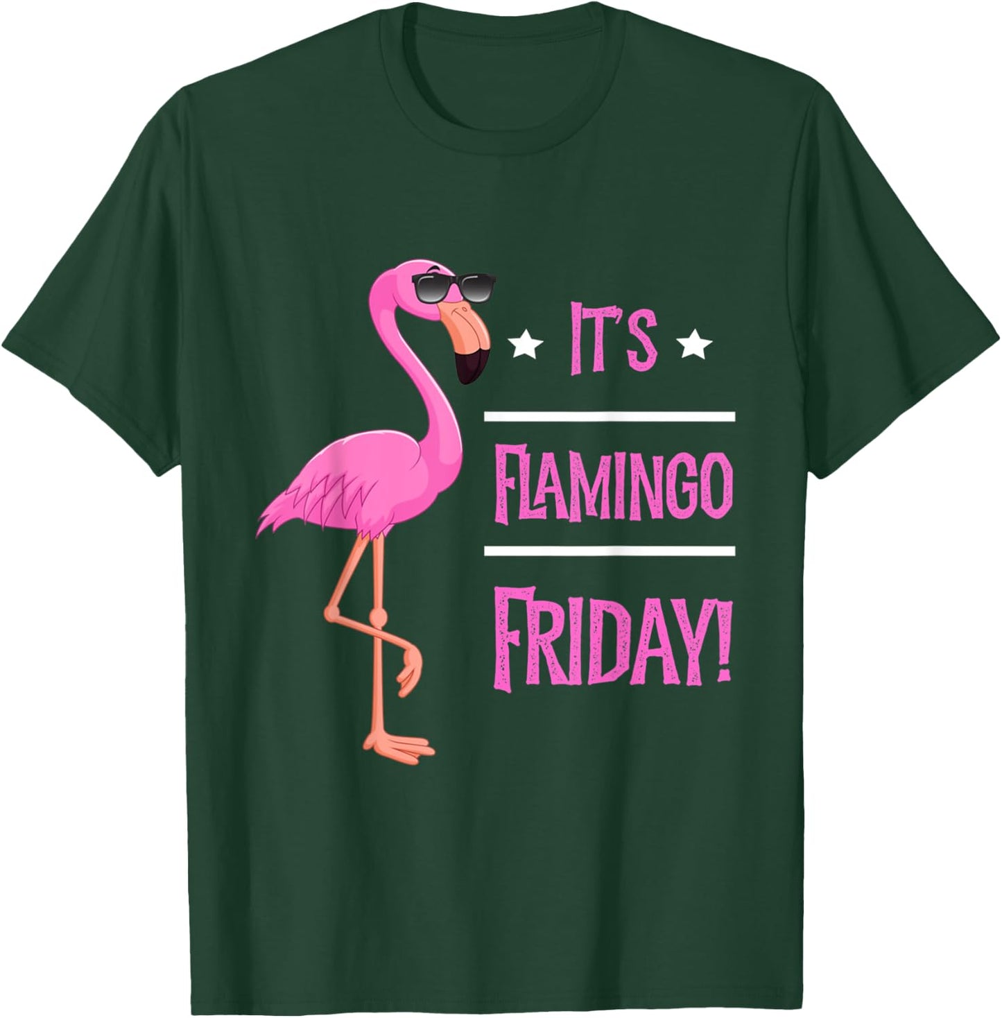 Flamingo It’s Flamingo Friday Birds Wearing Glasses T-Shirt - T-Shirt | Forest