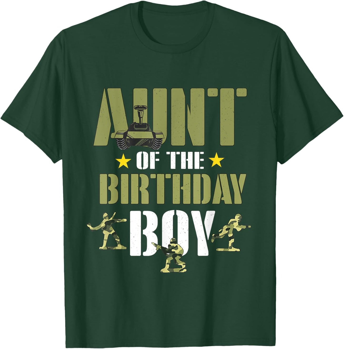 Aunt of The Birthday Boy Shirt Army Camouflage Aunt 1st T-Shirt - T-Shirt | Forest