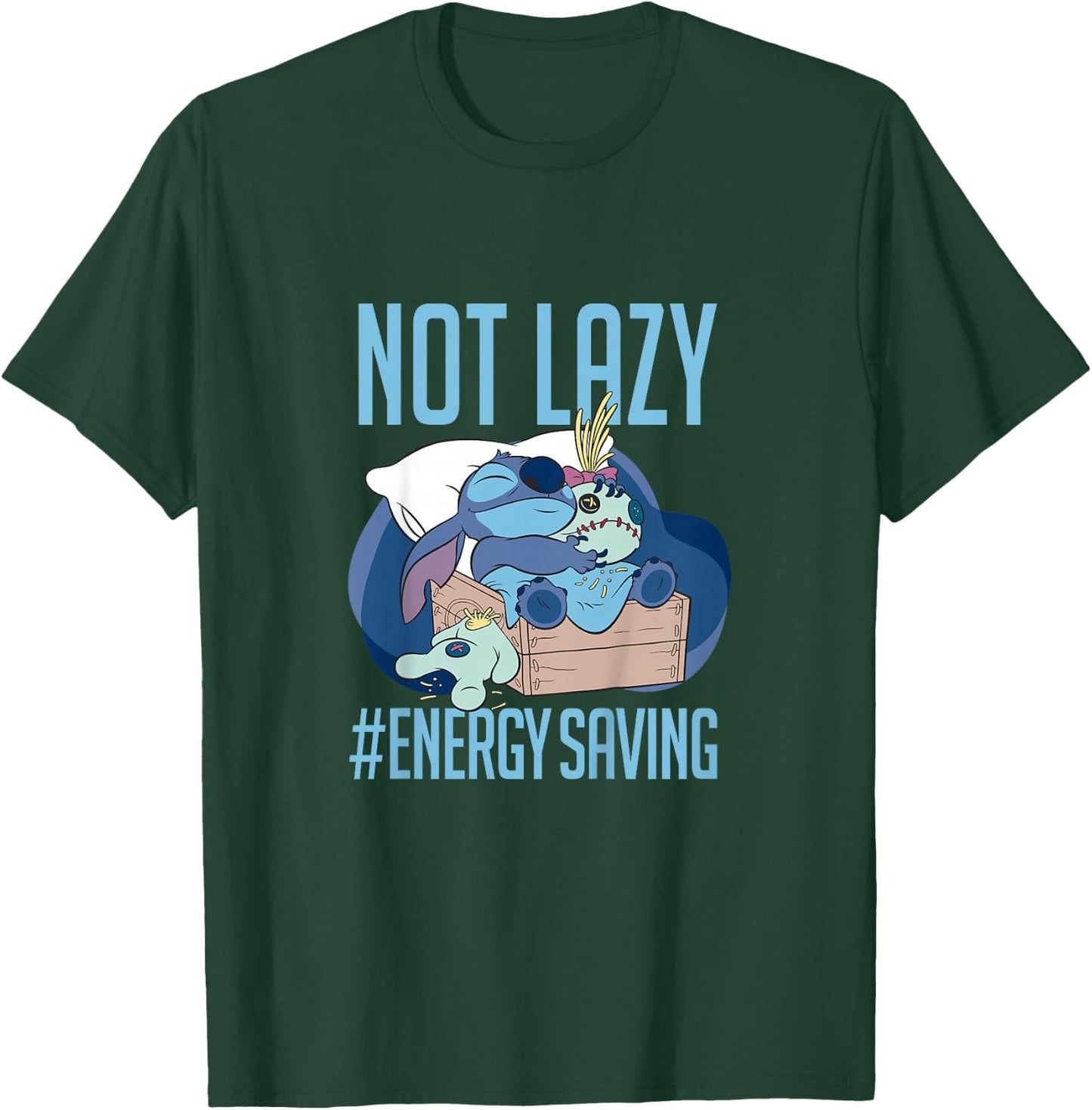 Kids Disney Lilo & Stitch Not Lazy Saving Energy Quote Youth T-Shirt - T-Shirt | Forest