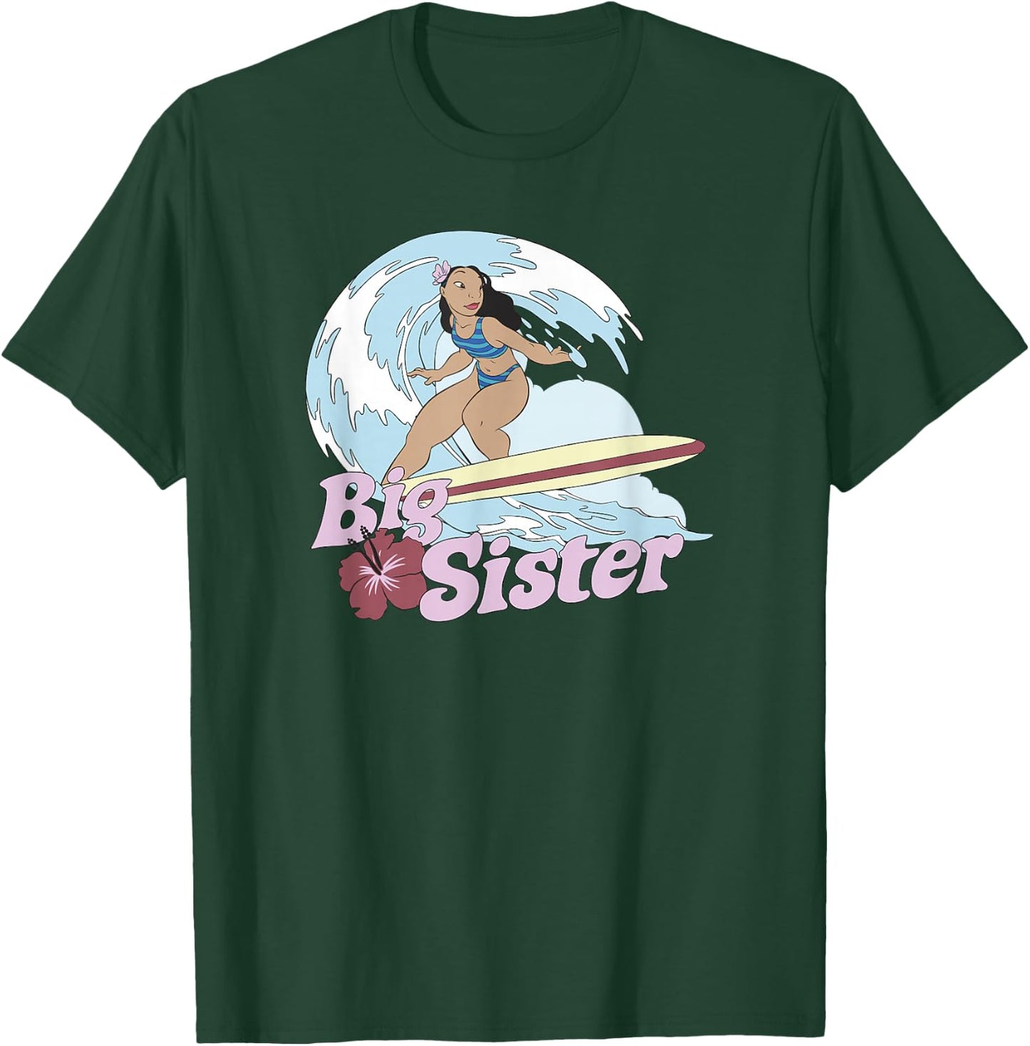 Disney Lilo & Stitch Big Sister Nani Surfing T-Shirt - T-Shirt | Forest