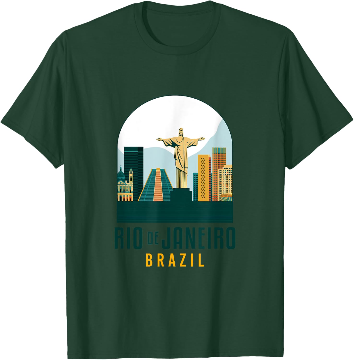 Rio De Janeiro Brasil Traveling Christ The Redeemer Travel T-Shirt - T-Shirt | Forest