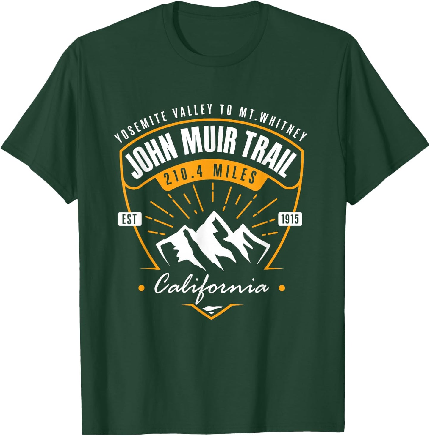 John Muir Trail Hiking Backpacking California Hiker T-Shirt - T-Shirt | Forest