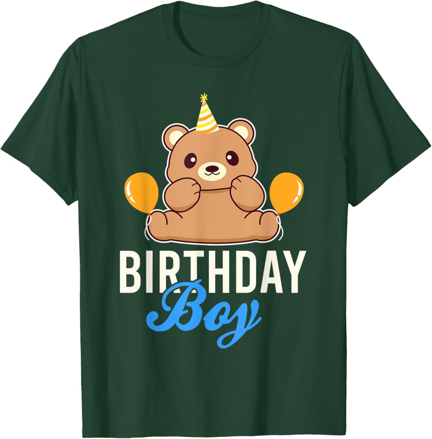 Cute Bear Birthday Boy T-Shirt - T-Shirt | Forest