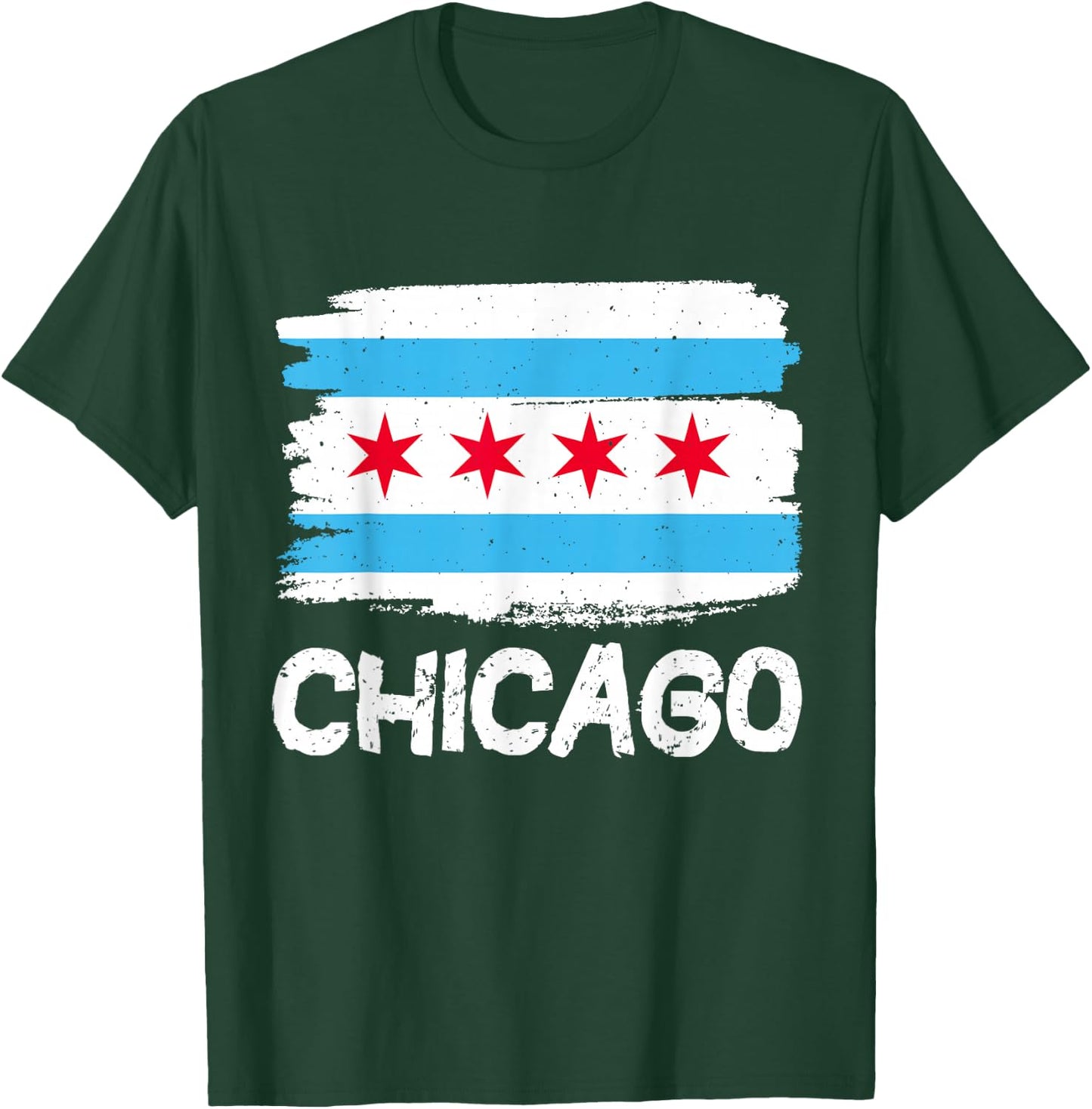 Cool Chicago Flag T-Shirt - T-Shirt | Forest