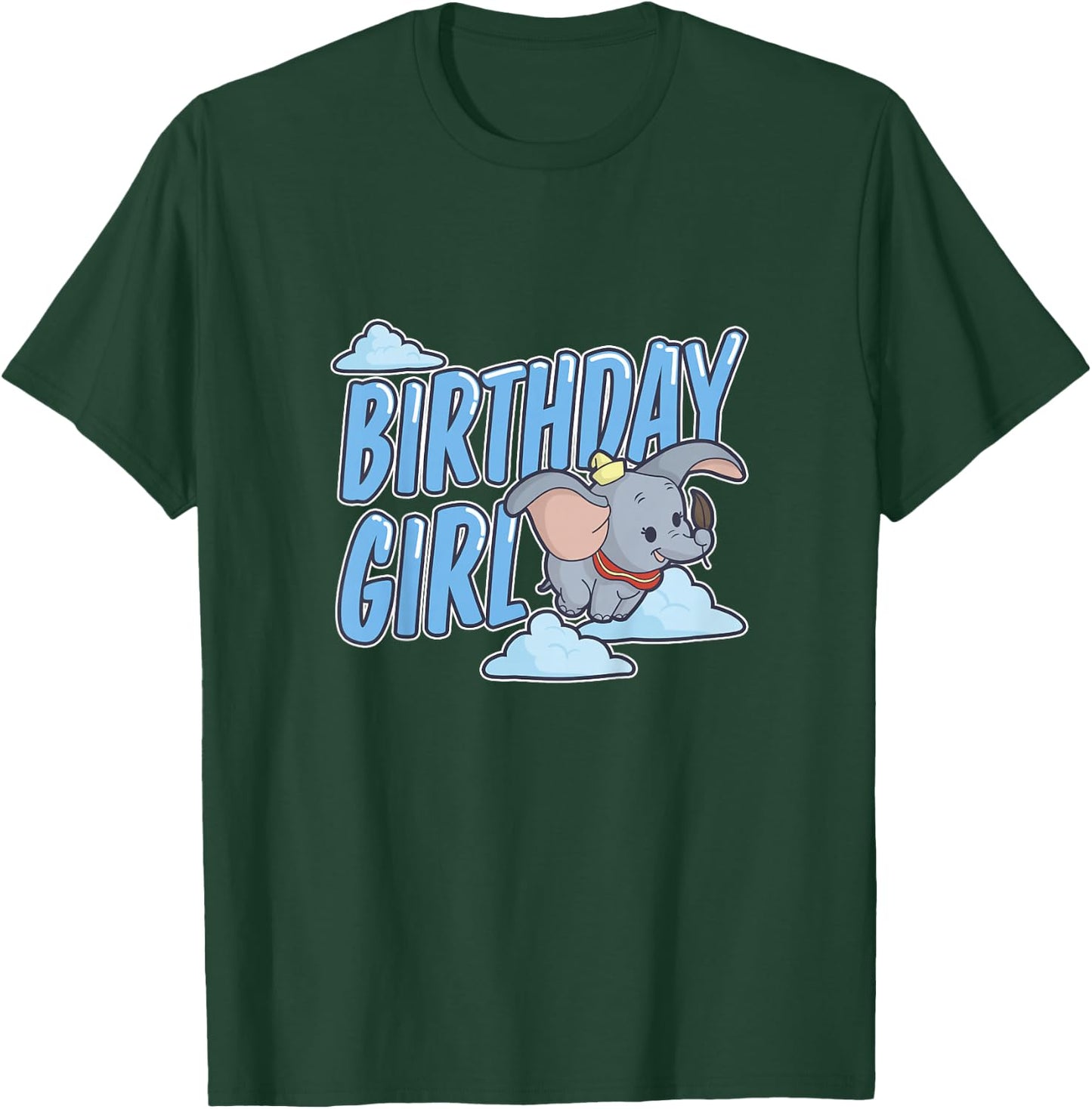 Kids Disney Dumbo Birthday Girl Cute Flying Sky Portrait Youth T-Shirt - T-Shirt | Forest