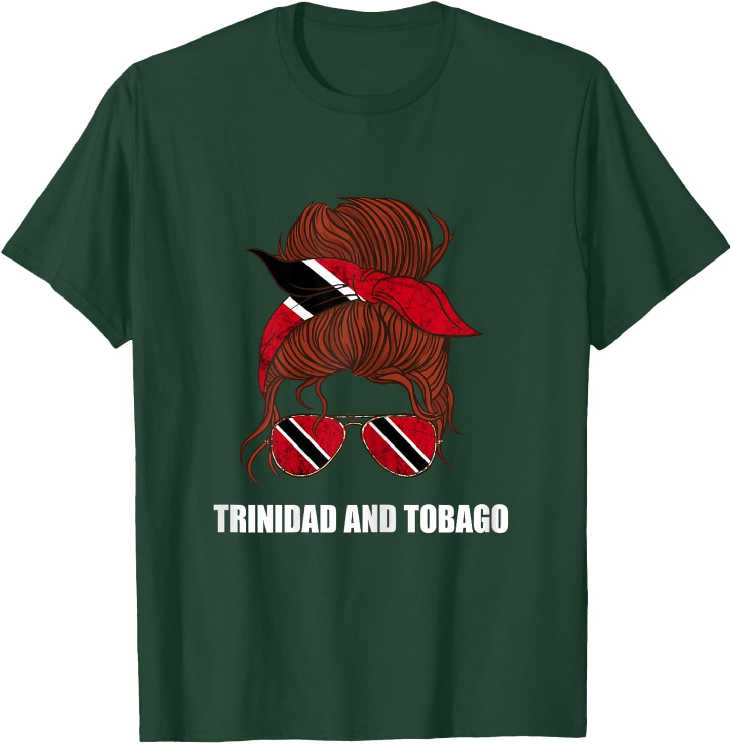 Trinidad And Tobago Tobagonian Girl Trinidadian Flag T-Shirt - T-Shirt | Forest