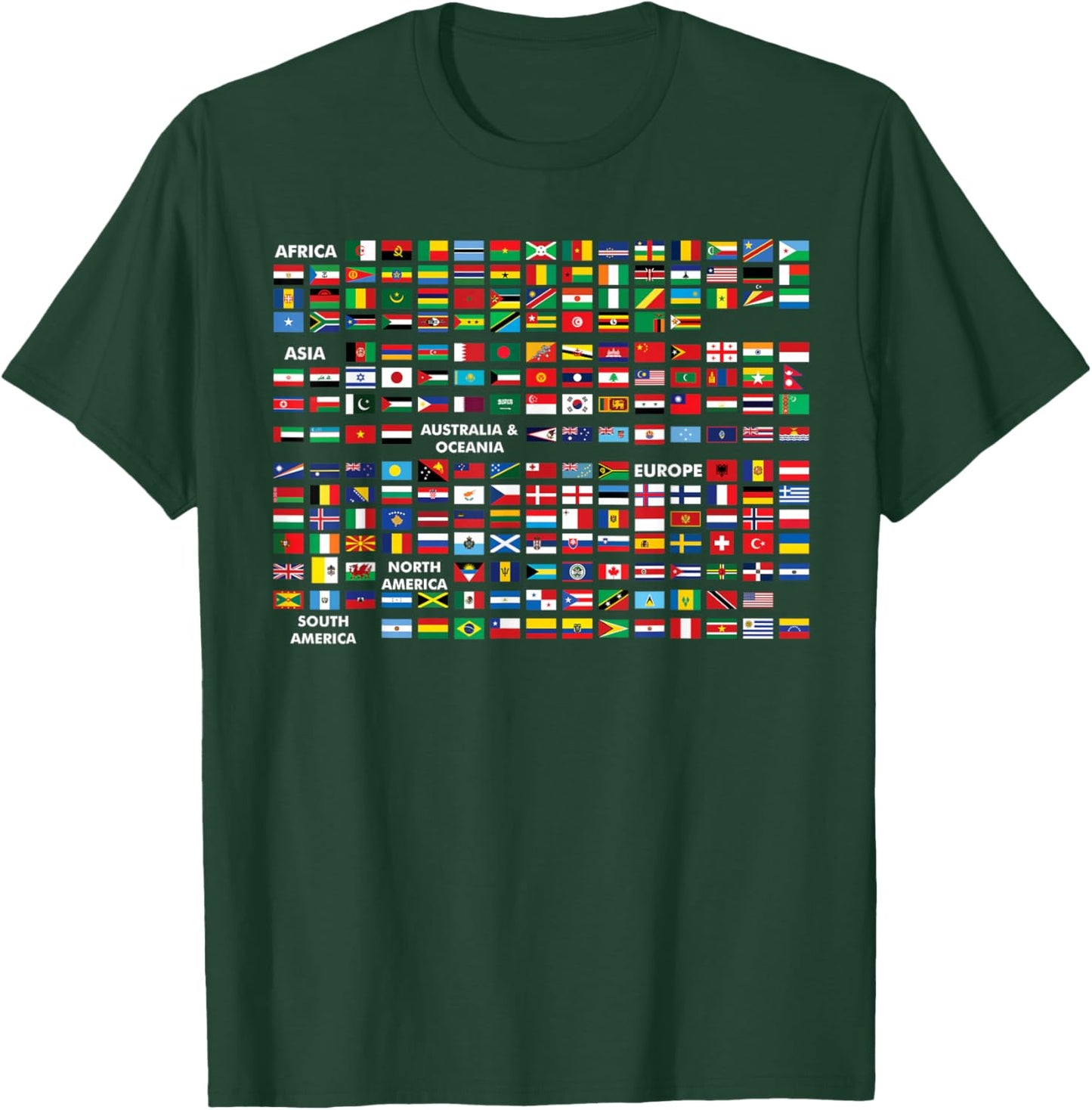 World Flags The Countries of the World International T-Shirt - T-Shirt | Forest