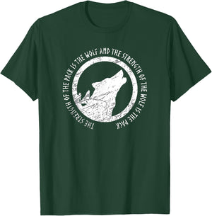 The Strength of the Pack is the Wolf Kindred Wolf Pack Squad T-Shirt - T-Shirt | Forest