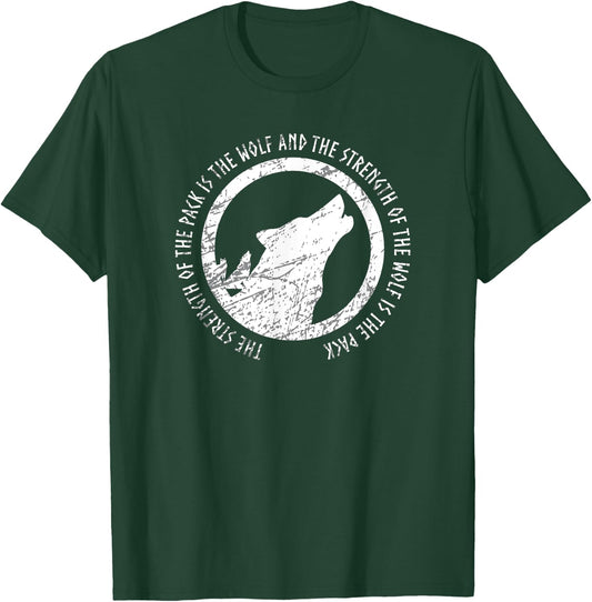 The Strength of the Pack is the Wolf Kindred Wolf Pack Squad T-Shirt - T-Shirt | Forest