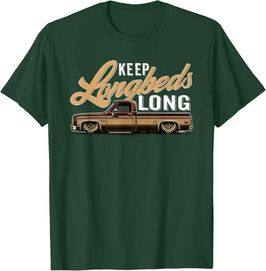 Squarebody Longbed Classic Square body C10 Vintage truck T-Shirt - T-Shirt | Forest