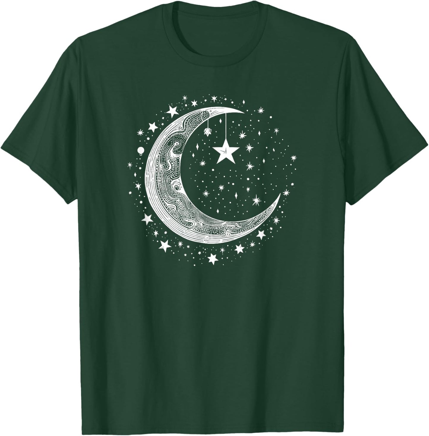 Galaxy Night Sky Moon Lunar Stars Love T-Shirt - T-Shirt | Forest
