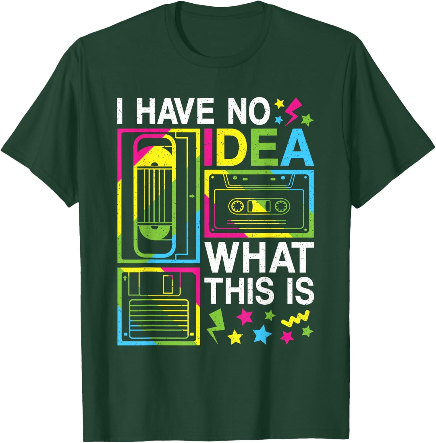 I Have No Idea What This Is 80s 90s Outfit Girls Boys Kids T-Shirt - T-Shirt | Forest