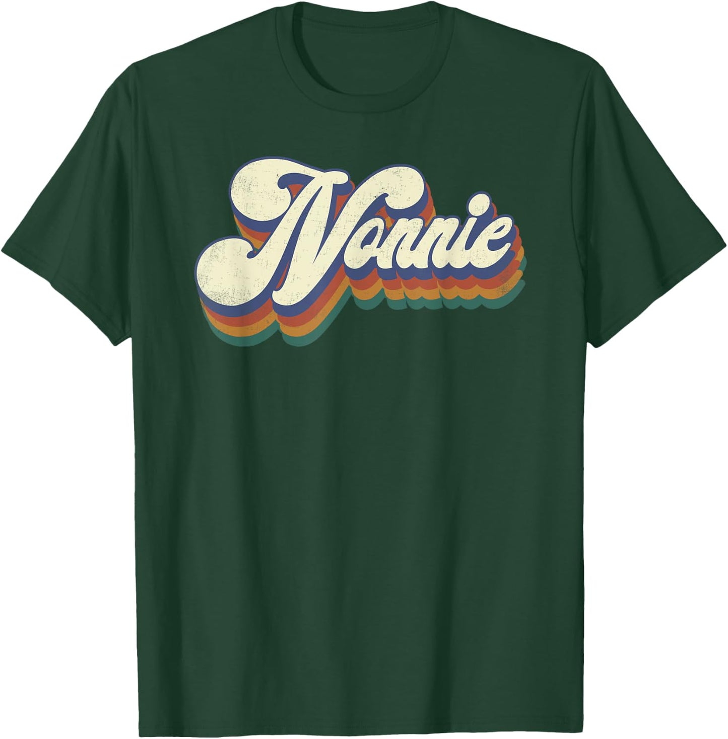 Nonnie Gifts For Grandma Retro Vintage Mother's Day Nonnie T-Shirt - T-Shirt | Forest
