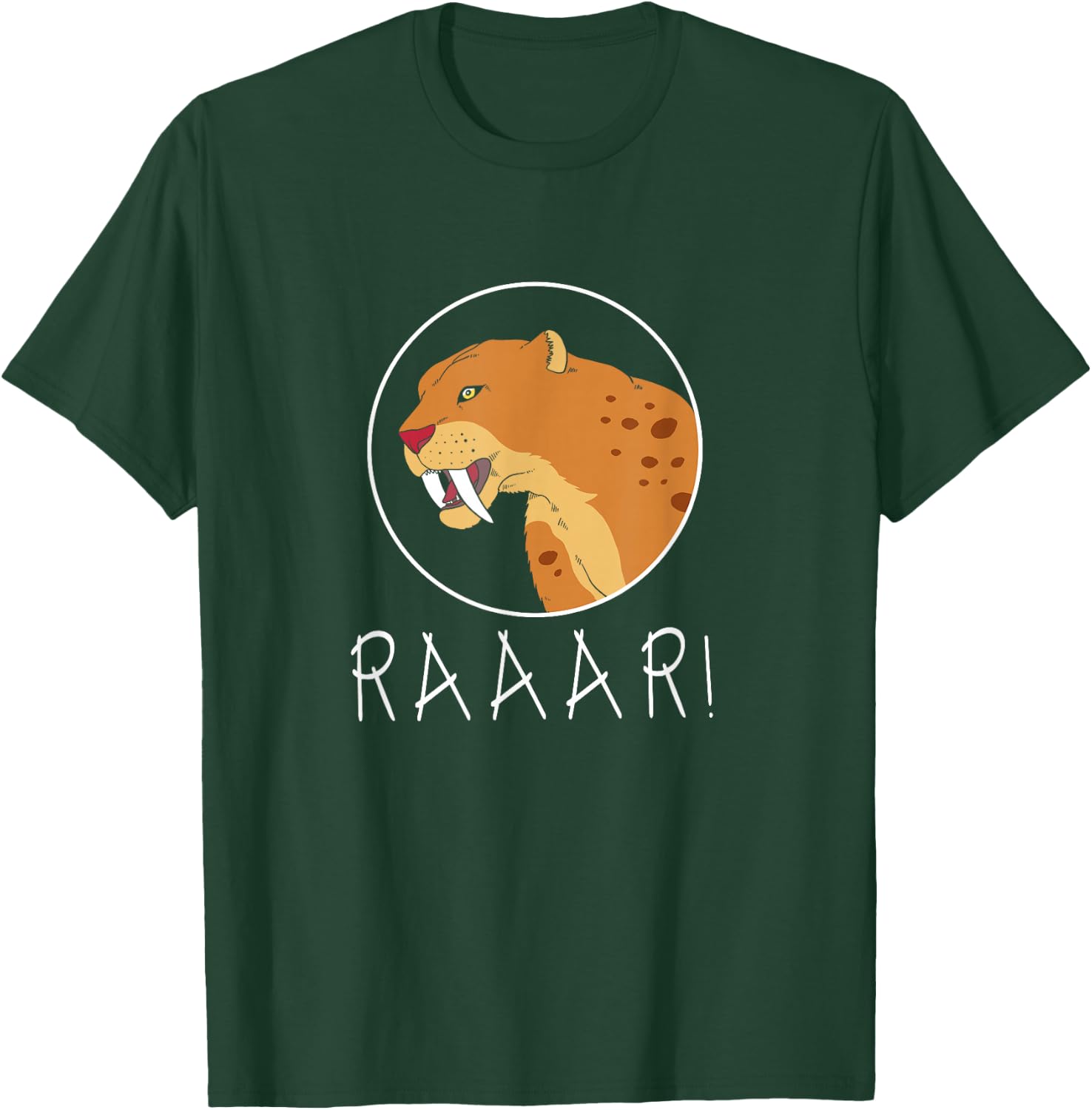 Cute Baby Tiger Smilodon Sabertooth Tiger T-Shirt - T-Shirt | Forest