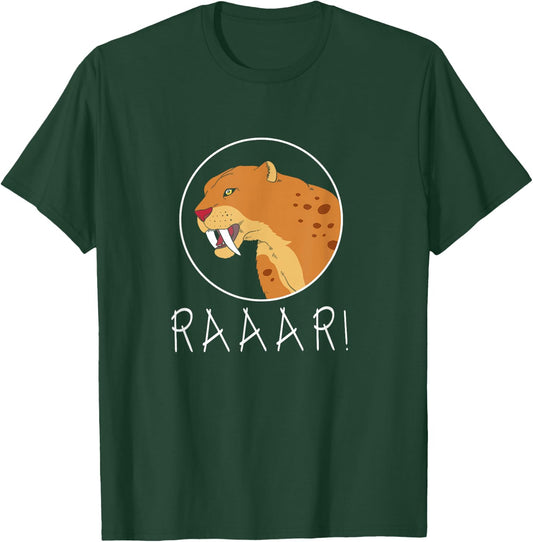 Cute Baby Tiger Smilodon Sabertooth Tiger T-Shirt - T-Shirt | Forest