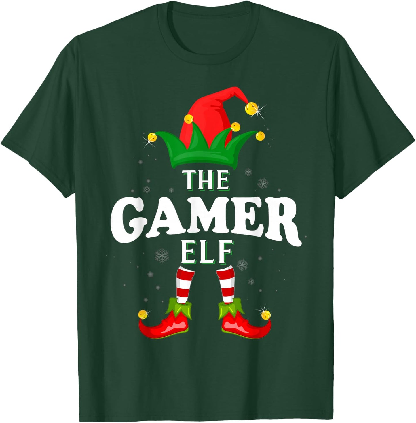 Xmas Gamer Elf Family Matching Christmas Pajama T-Shirt - T-Shirt | Forest