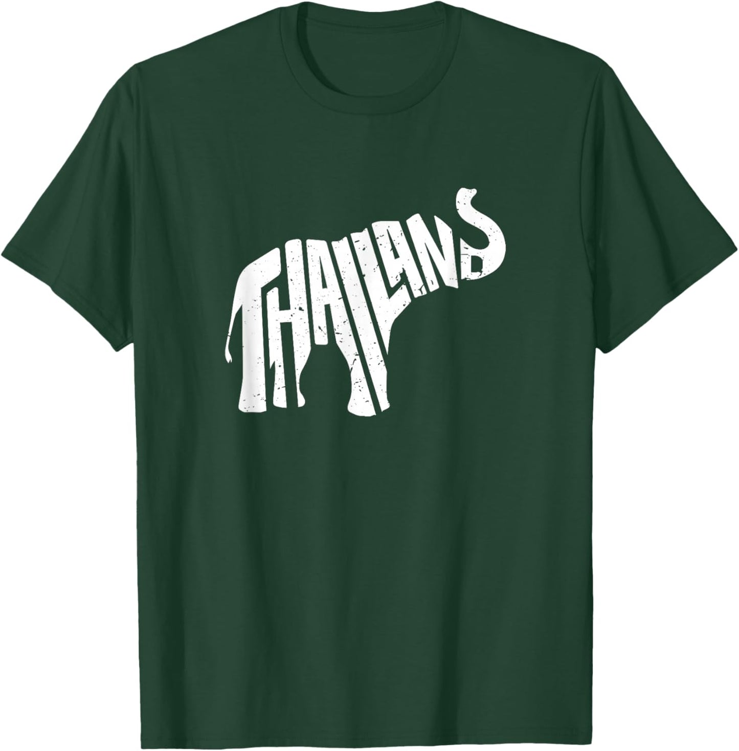 Thailand Asian Elephant Word Art - Funny Animal T-Shirt - T-Shirt | Forest