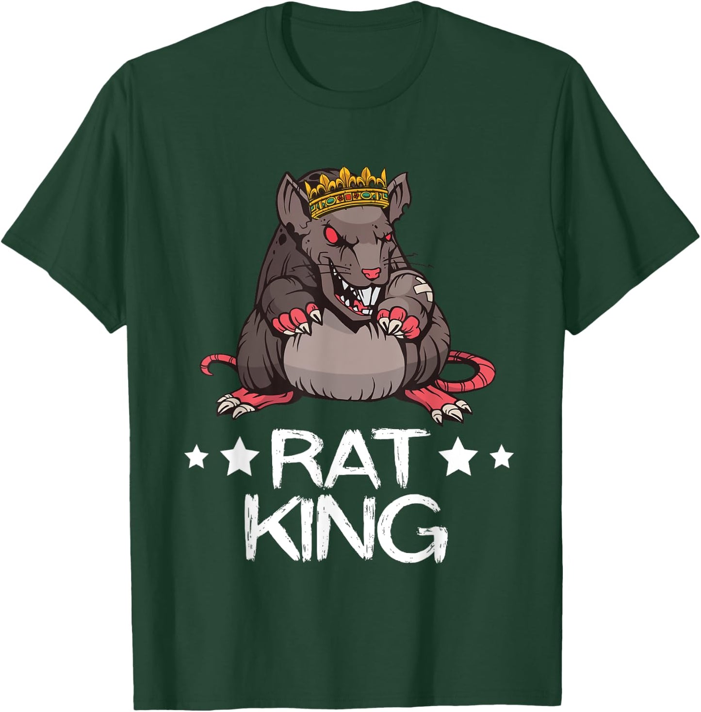Rat King Crown Angry Rat Rodent Rat Owner Mouse Rat T-Shirt - T-Shirt | Forest