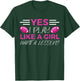 Funny Flag Football Girl T-Shirt - T-Shirt | Forest