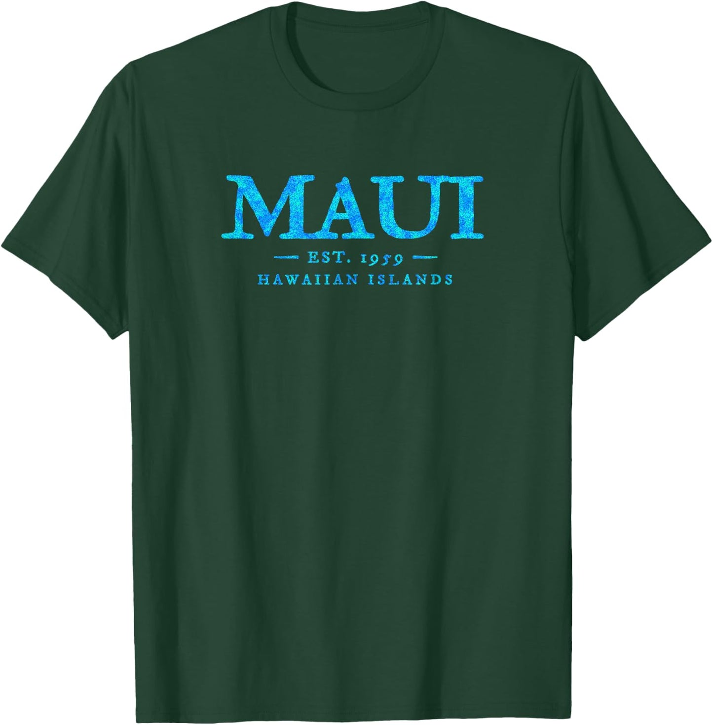 Maui Hawaii Colorful Text Hawaiian Vacation Souvenir T-Shirt - T-Shirt | Forest