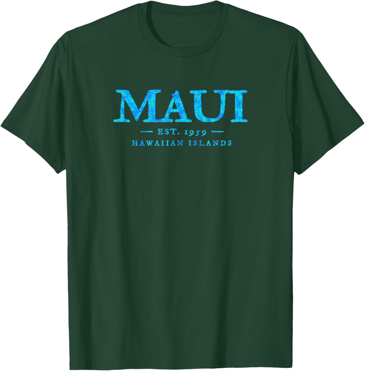 Maui Hawaii Colorful Text Hawaiian Vacation Souvenir T-Shirt - T-Shirt | Forest