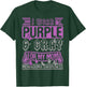 I Wear Purple & Gray For My Mom, Meningioma Support Survivor T-Shirt - T-Shirt | Forest