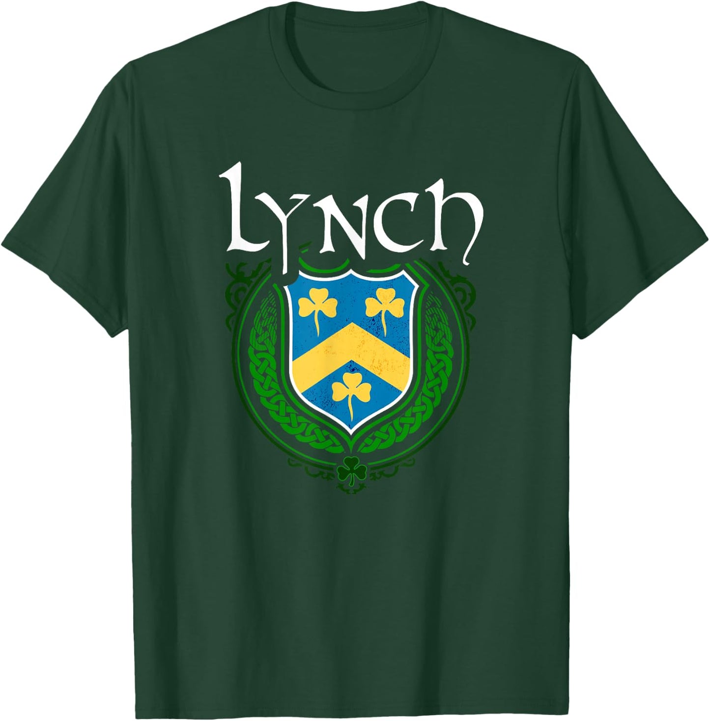 Lynch Surname Irish Clan Tartan Badge Ireland T-Shirt - T-Shirt | Forest