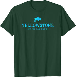 Kids Yellowstone National Park Boys Girls Colorful Buffalo T-Shirt - T-Shirt | Forest