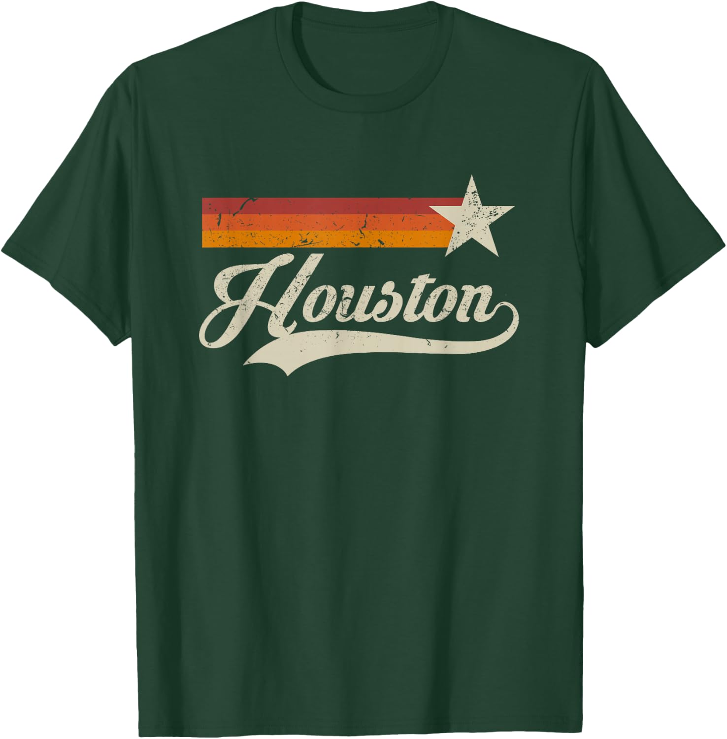 Vintage Houston Texas Houston Baseball Proud T-Shirt - T-Shirt | Forest
