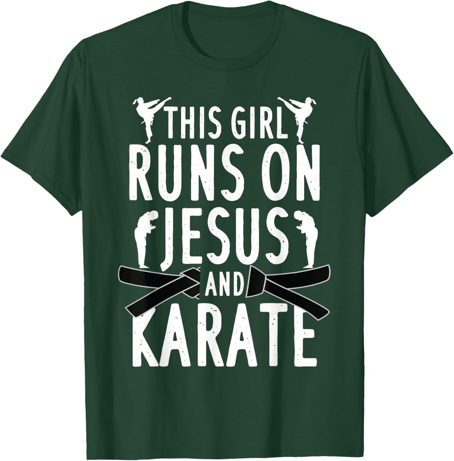Funny Karate Design Girls Karate Martial Art Lover T-Shirt - T-Shirt | Forest