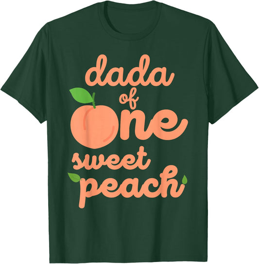 Dada Dad First Birthday One Sweet Peach Bday Family Matching T-Shirt - T-Shirt | Forest