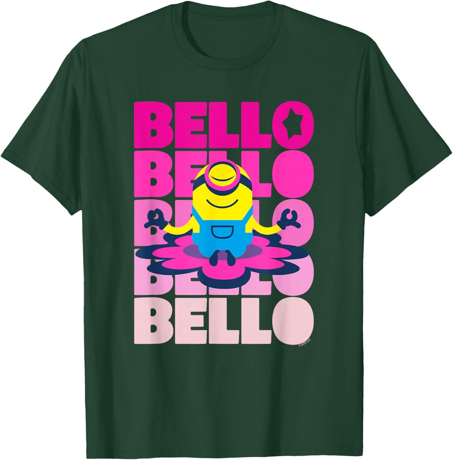 Minions Stuart Bello Meditation Text Stack T-Shirt - T-Shirt | Forest
