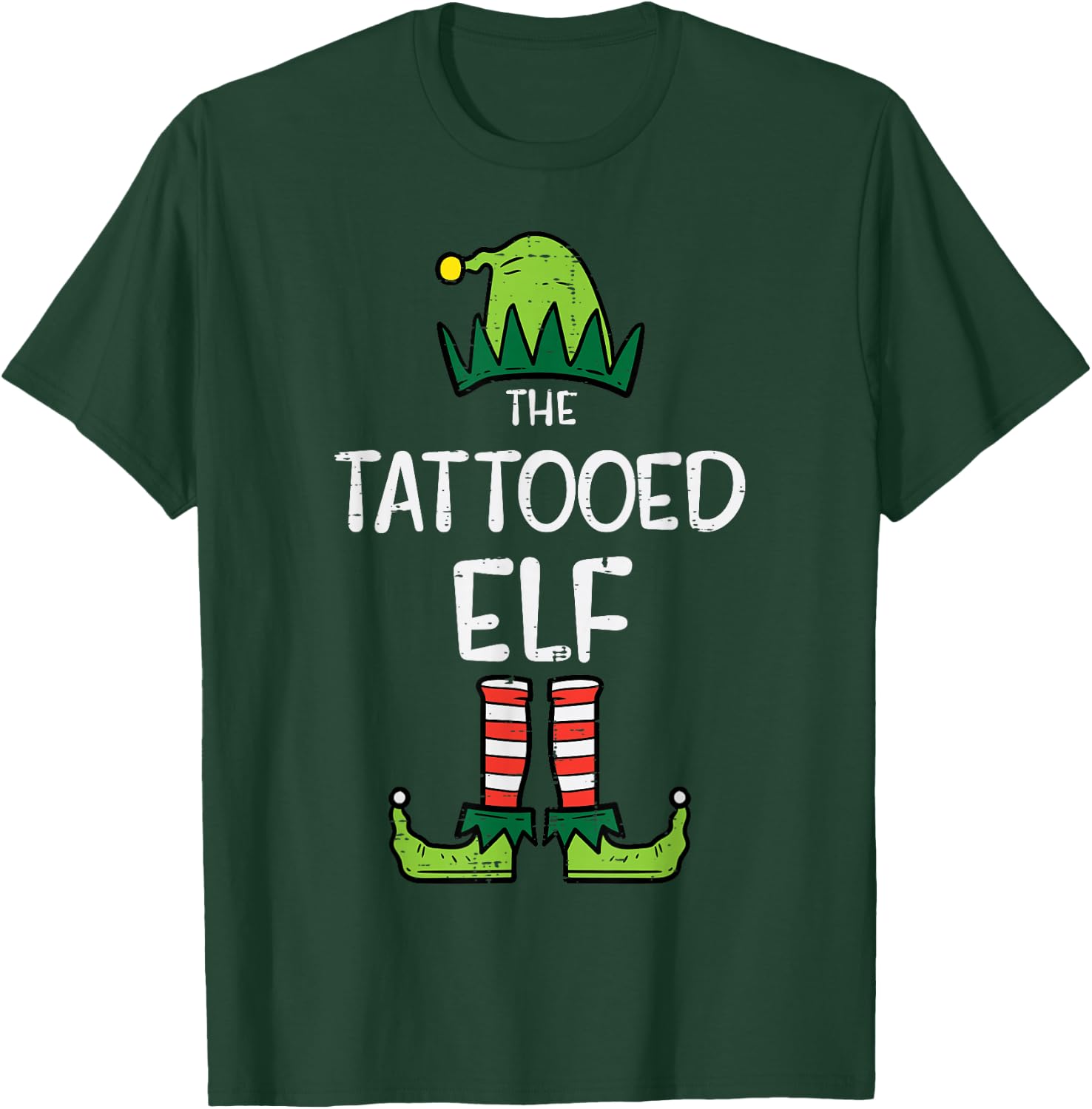 The Tattooed Elf Xmas Matching Family Christmas Men Women T-Shirt - T-Shirt | Forest