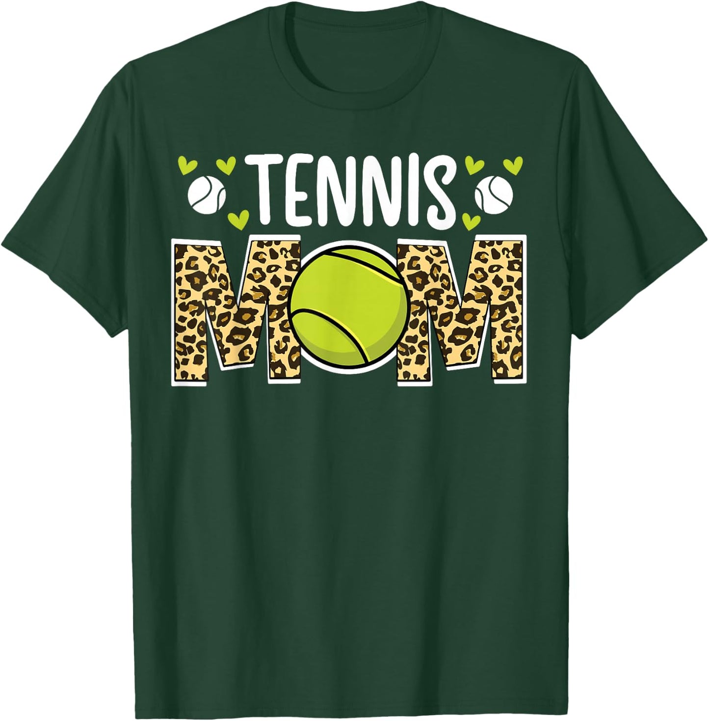 Tennis Mom Of A Tennis Player Mama Leopard Tennis Mother T-Shirt - T-Shirt | Forest