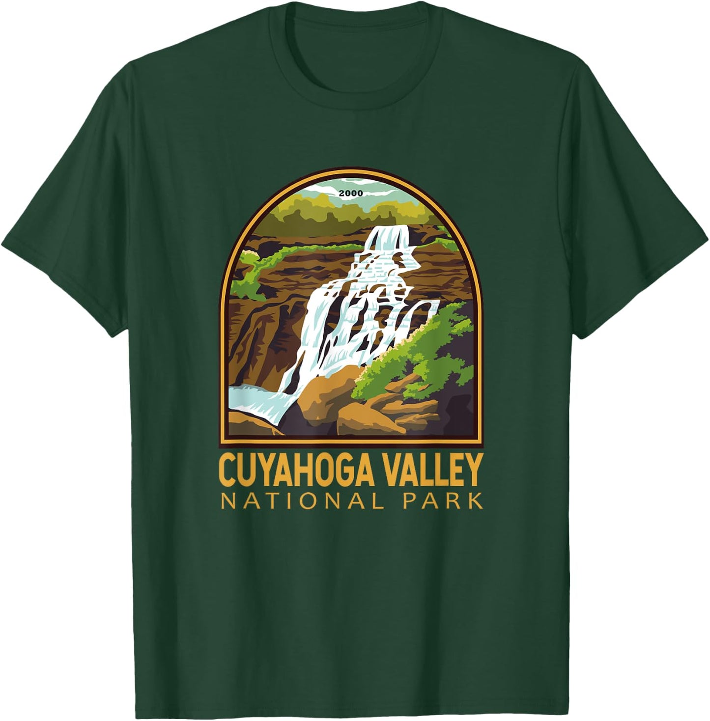 Cuyahoga Valley National Park Vintage Emblem T-Shirt - T-Shirt | Forest