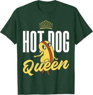 Hot Dog Adult Queen Hot Dog Queen T-Shirt - T-Shirt | Forest