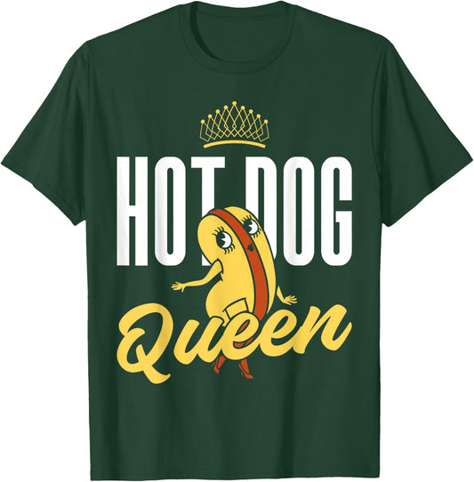 Hot Dog Adult Queen Hot Dog Queen T-Shirt - T-Shirt | Forest