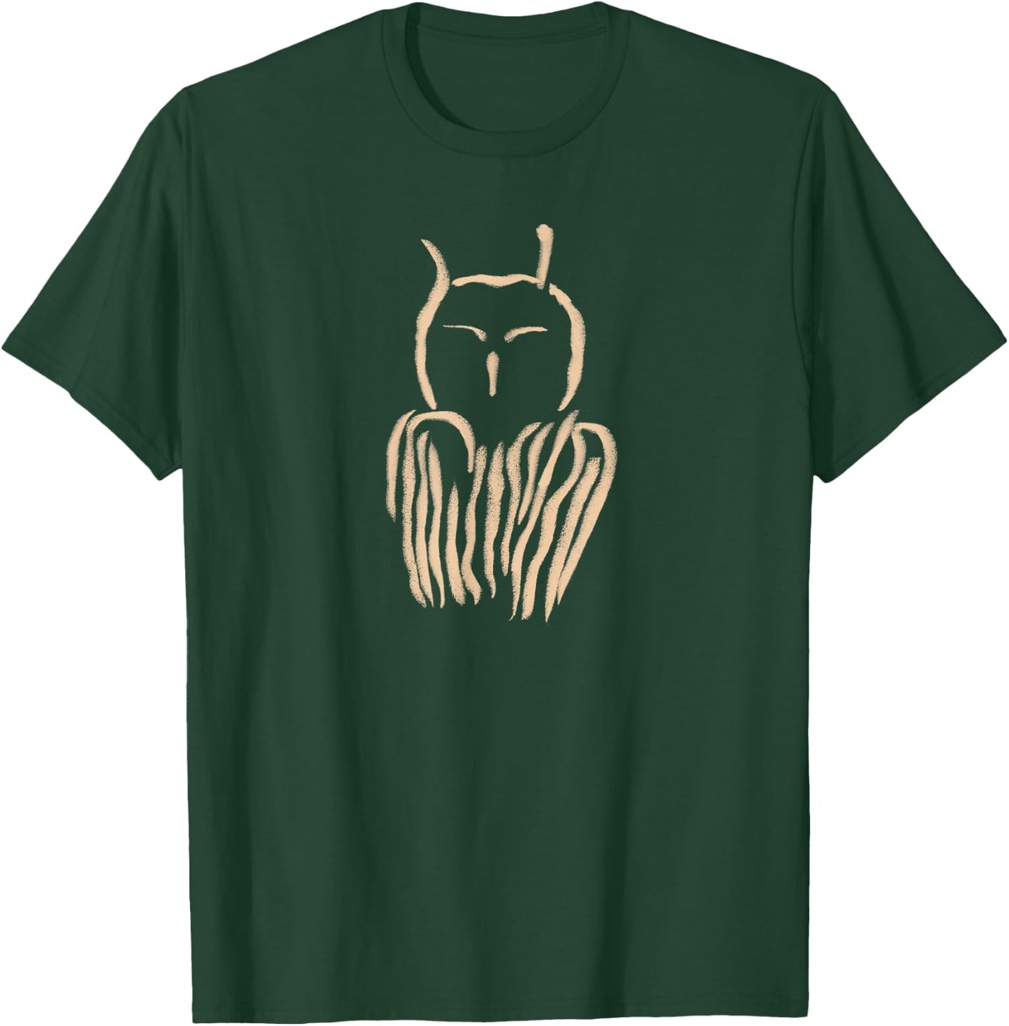 Stone Age Cave Painting of an Owl from the Grotto Chauvet T-Shirt - T-Shirt | Forest