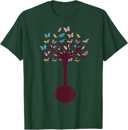 Banjo Tree Folk Music Band Bluegrass Musician Lover T-Shirt - T-Shirt | Forest
