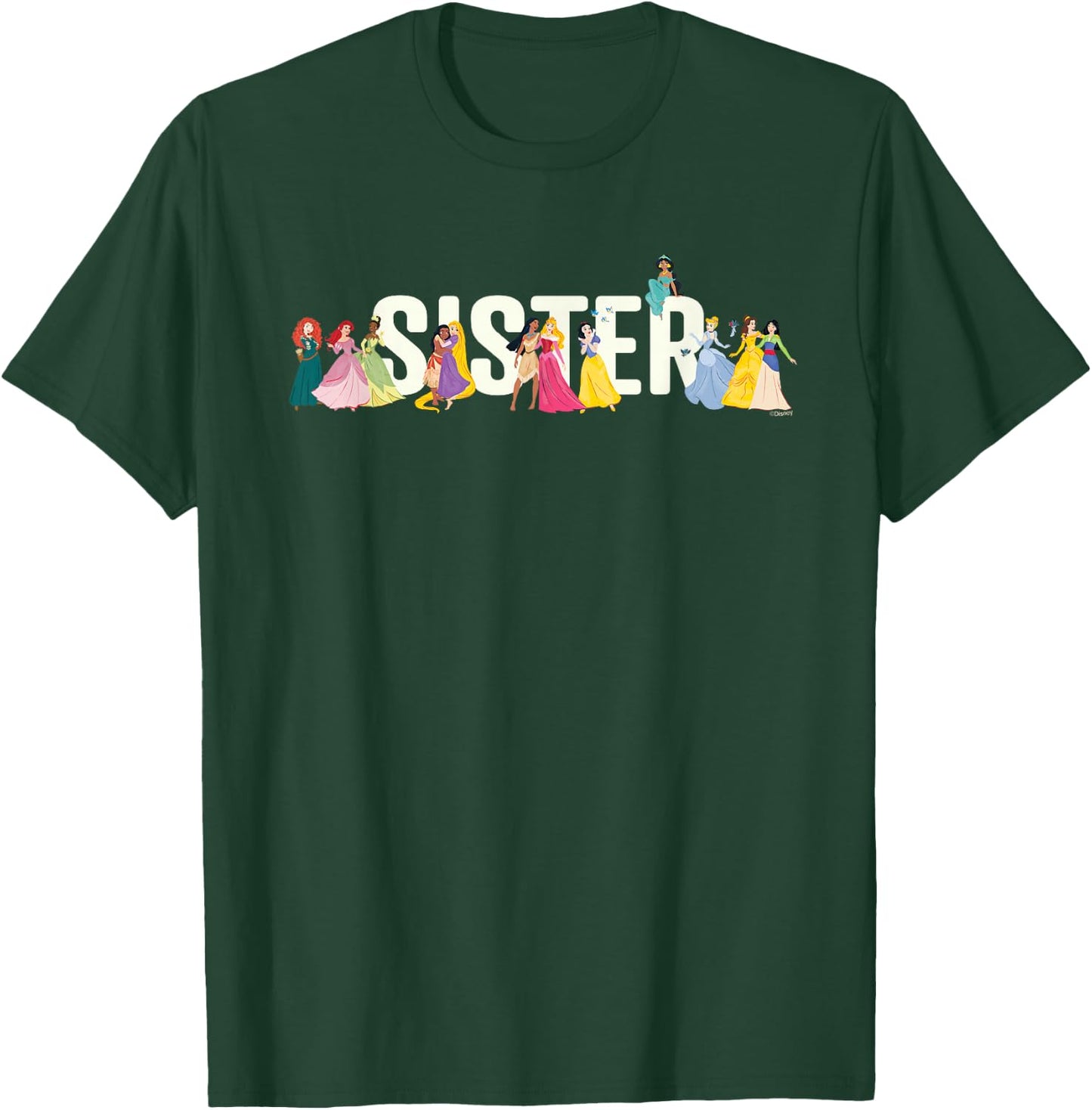 Disney Princess Squad Sister Family Trip Vacation Reunion T-Shirt - T-Shirt | Forest