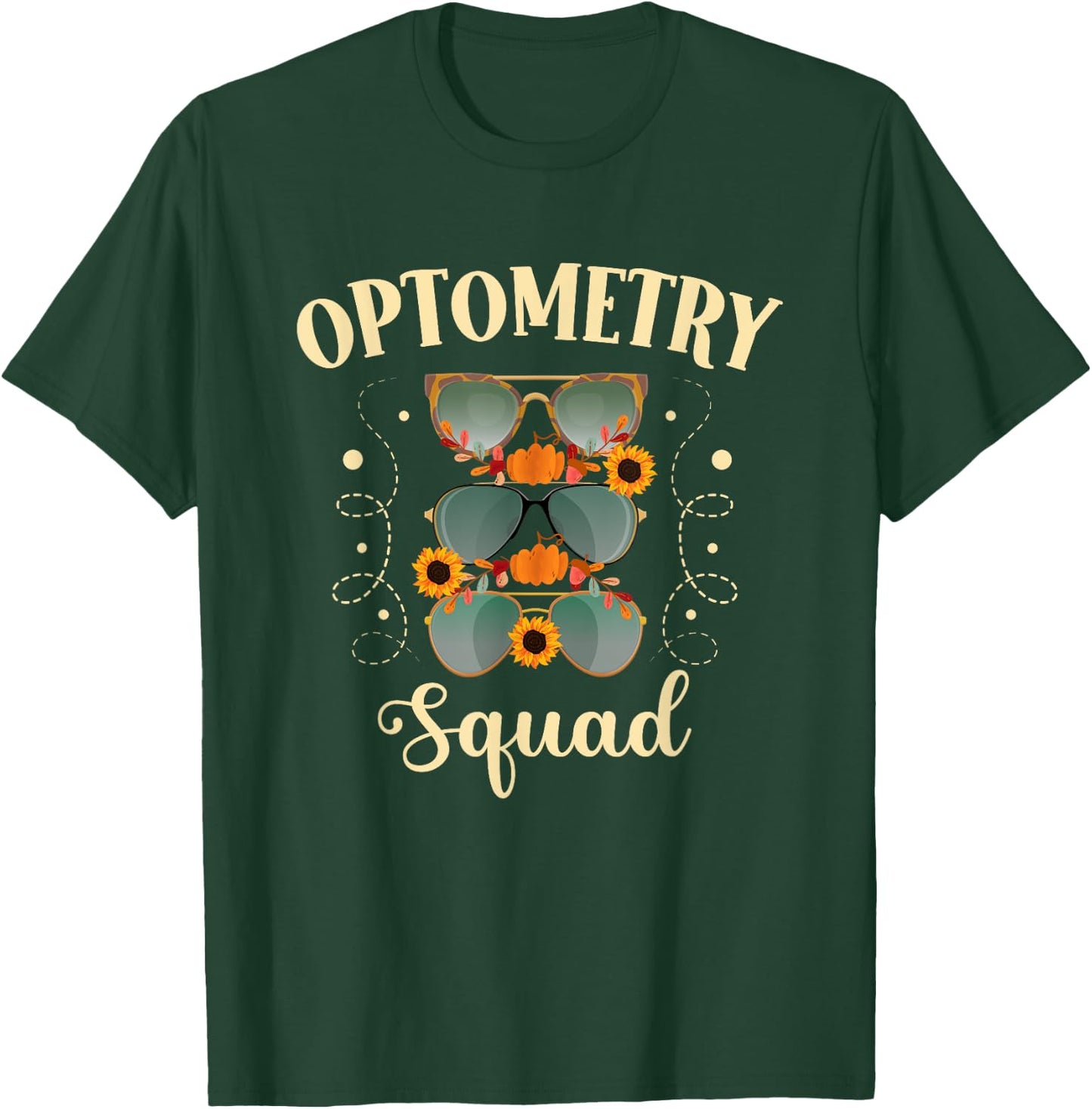 Thankful Optometrist Optometry Squad Thanksgiving Optician T-Shirt - T-Shirt | Forest