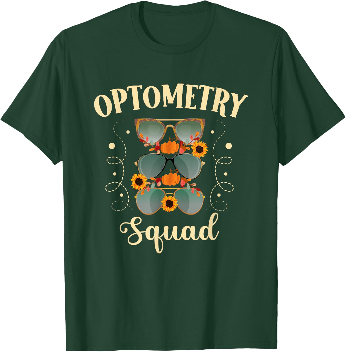 Thankful Optometrist Optometry Squad Thanksgiving Optician T-Shirt - T-Shirt | Forest