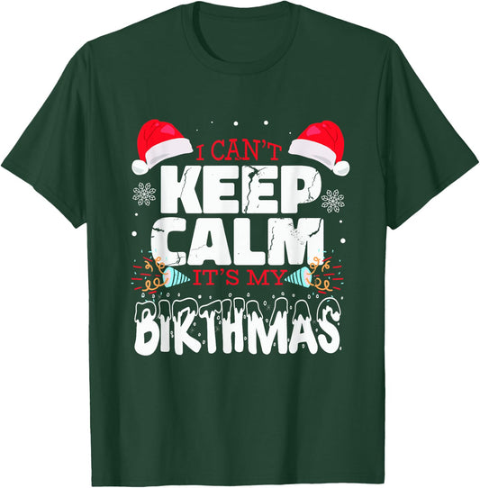 Birthmas saying birthday on christmas birthday child T-Shirt - T-Shirt | Forest