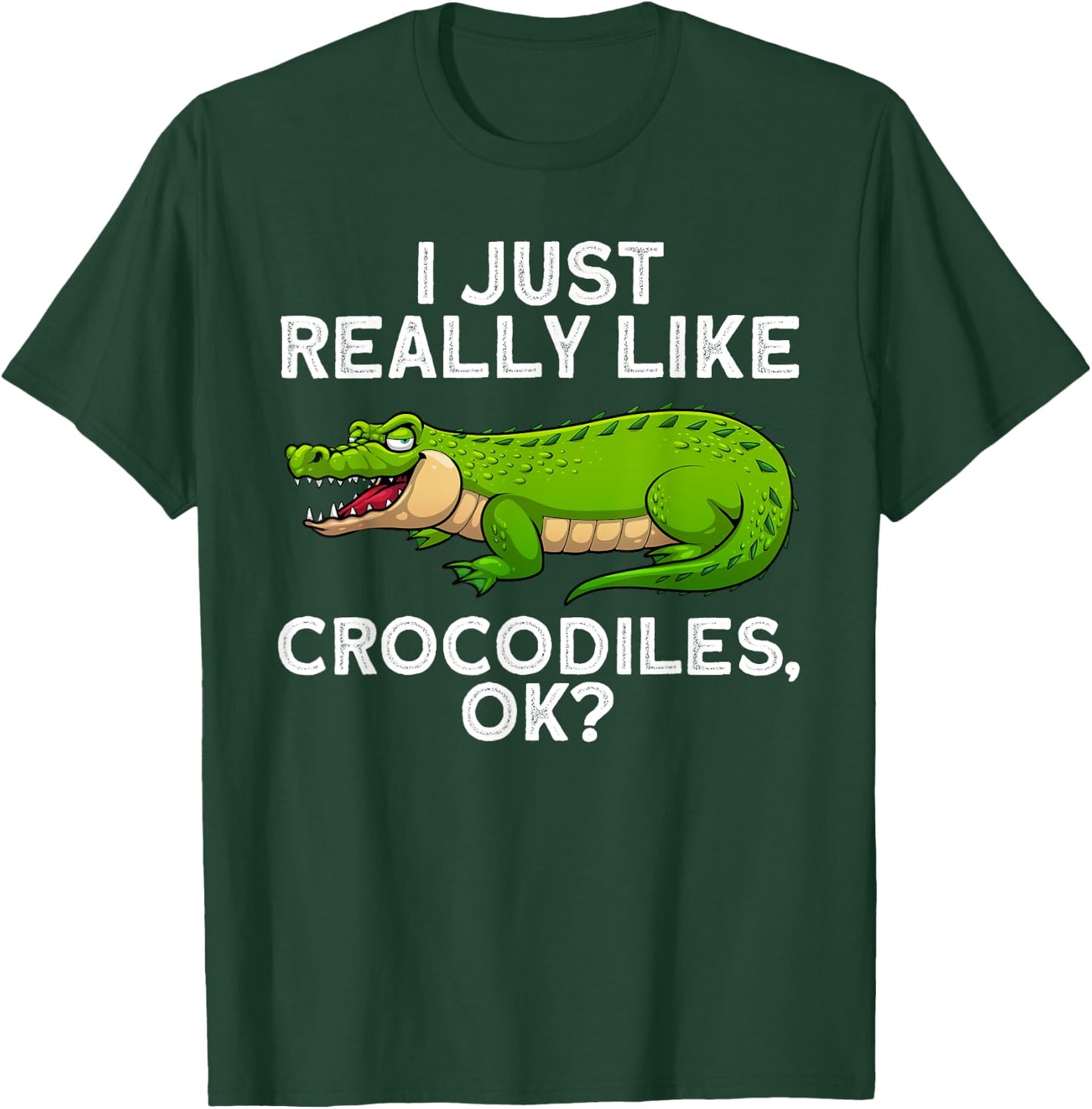 Funny Crocodile Women Kids Alligator Crocodile Lover T-Shirt - T-Shirt | Forest