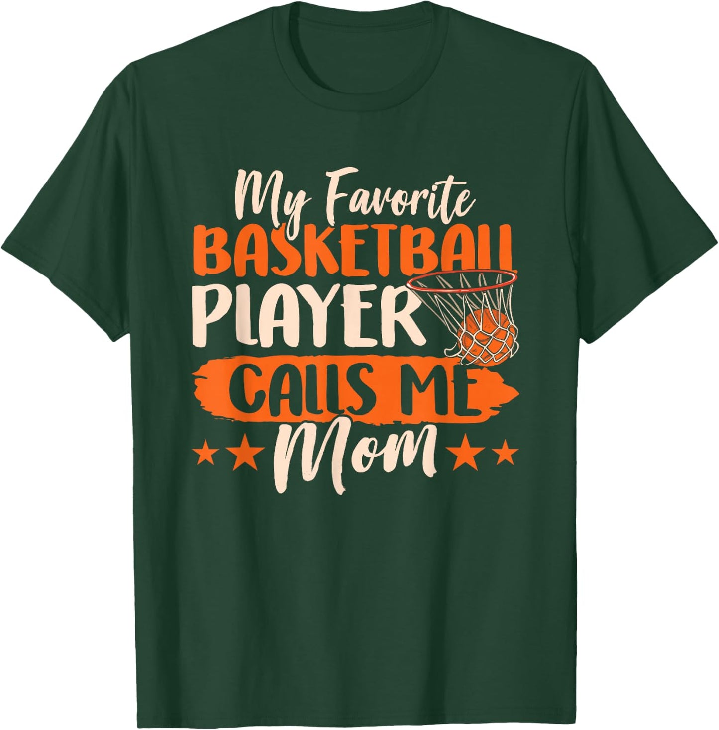 Mein Lieblings Basketball Player Nennt Mich Mama Team Mutter T-Shirt - T-Shirt | Forest
