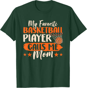Mein Lieblings Basketball Player Nennt Mich Mama Team Mutter T-Shirt - T-Shirt | Forest
