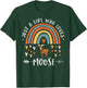 Just A Girl Who Loves Moose Rainbow Gifts For Moose Lover T-Shirt - T-Shirt | Forest