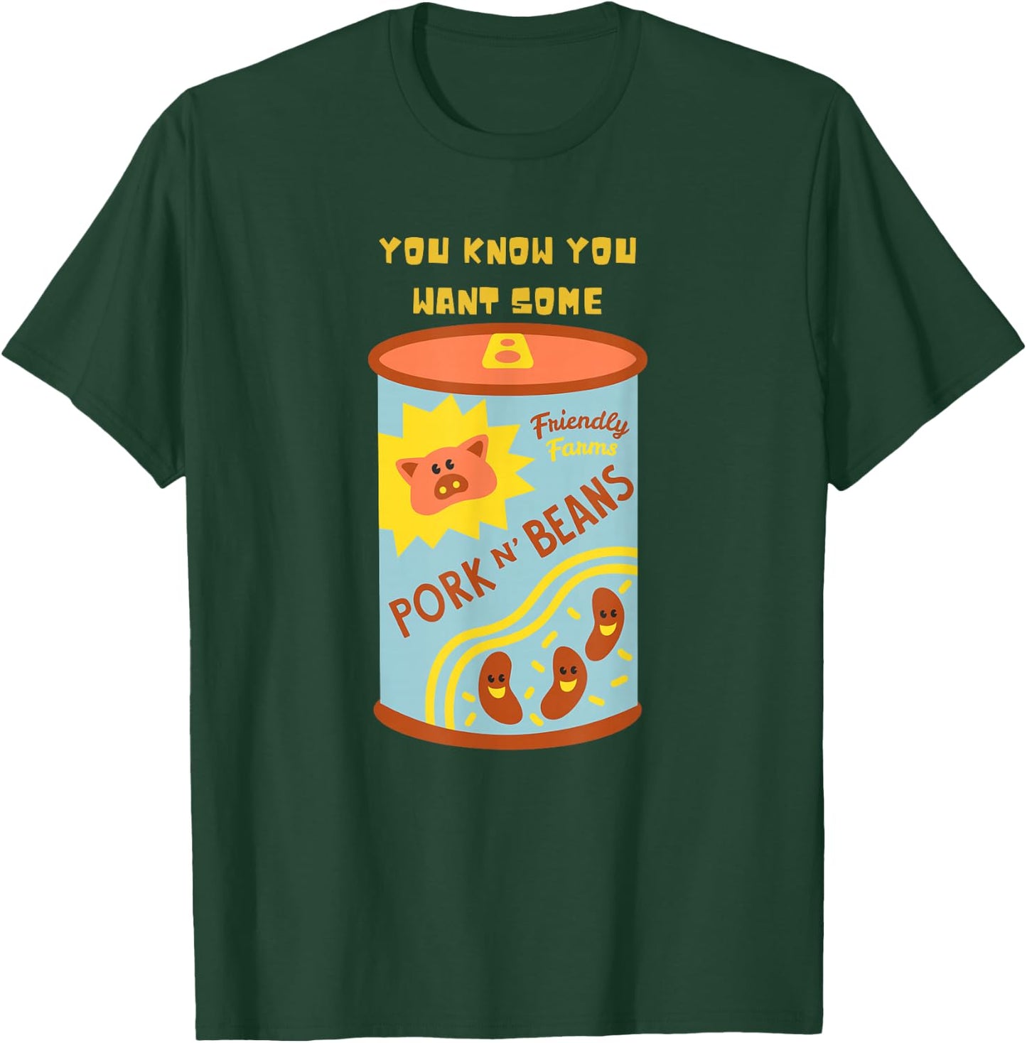 Funny Thanksgiving Pork and Beans Dinner T-Shirt - T-Shirt | Forest