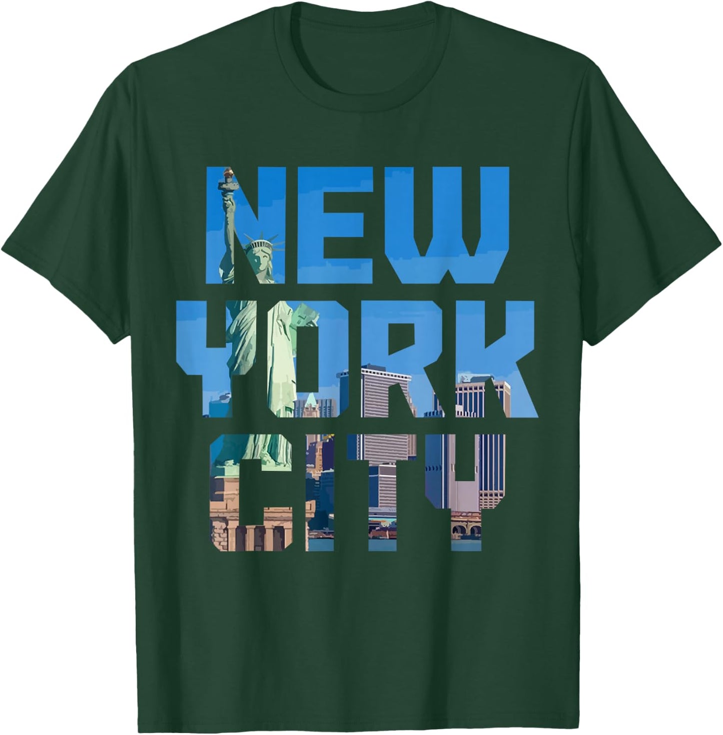 New York City NYC NY Skyline Souvenir Vintage T-Shirt - T-Shirt | Forest