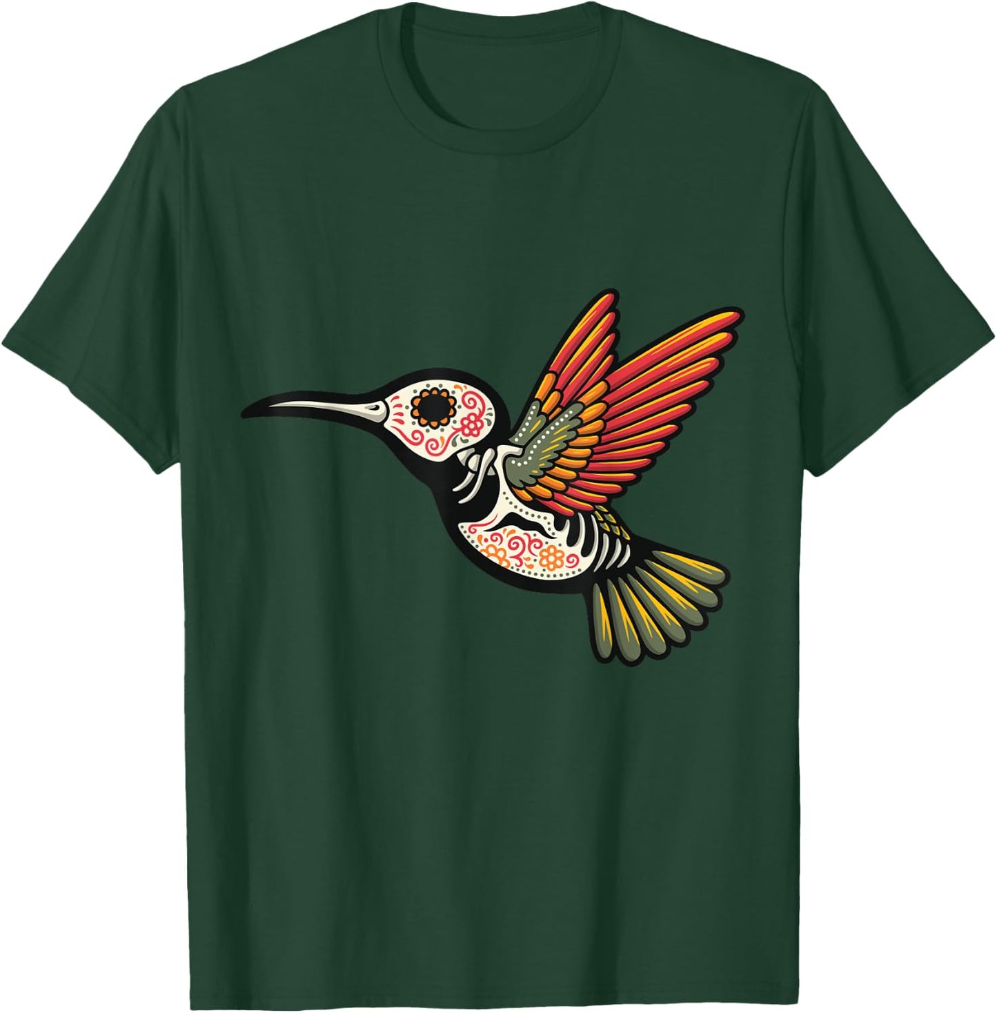 Dia de Muertos / Day of the Dead Hummingbird T-Shirt - T-Shirt | Forest